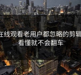 17c在线观看老用户都忽略的剪辑模板看懂就不会翻车