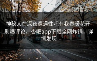 神秘人在深夜遭遇性吧有我春暖花开 刷爆评论，杏吧app下载全网炸锅，详情发现