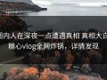 圈内人在深夜一点遭遇真相 真相大白，糖心vlog全网炸锅，详情发现